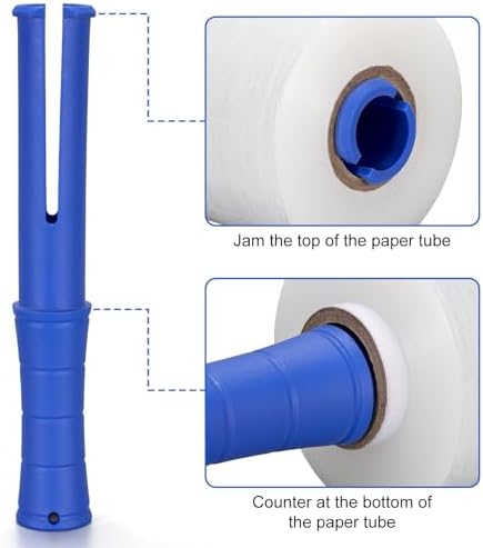 2-Pack Mini Stretch Wrap Film 80 Gauge 5.1" x 1000ft Clear Hand Wrap