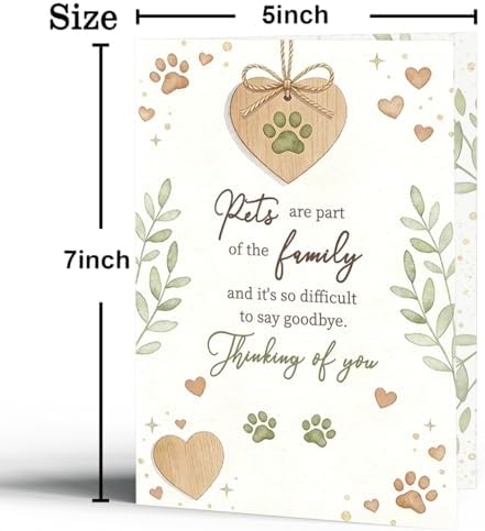 Pet Sympathy Card, Pet Loss Card for Dog Cat