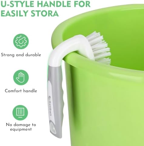 SetSail Scrub Brush, Heavy-Duty Scrub Brushes for Cleaning with Stiff Bristles Cleaning Brush for Shower, Bathroom, Carpet, Kitchen and Bathtub Scrubber - 2 Pack