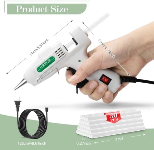 Krightlink Mini Hot Glue Gun Kit with 30 Glue Sticks 20w Fast Preheating