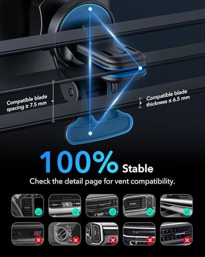 ESR for 15W MagSafe Car Mount Charger for iPhone 17-12, Samsung Galaxy S26