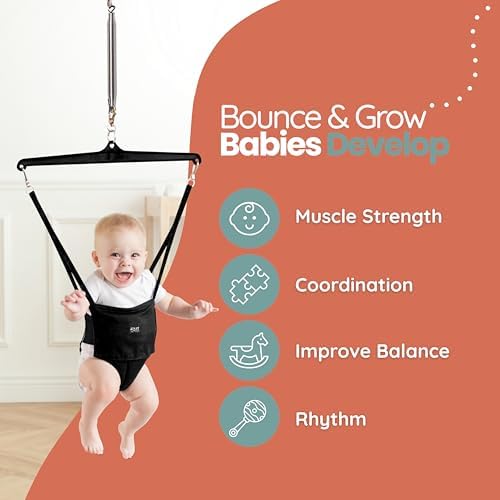 Jolly Jumper Iconic Doorway Baby Jumper - Black