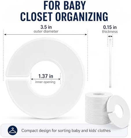 Sukh 30 Baby Closet Dividers Durable - Home Closet Organizer & Storage