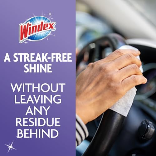 Windex Ammonia Free Glass and Window Cleaning Wipes, 25 Count