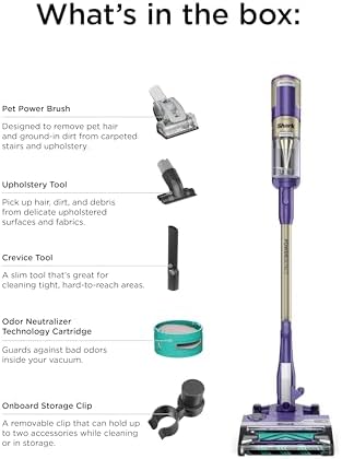 Shark PowerDetect Corded Stick Vacuum, Self-Cleaning, Eggplant, HZ4002