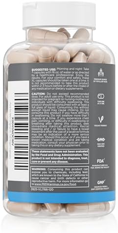 Pure for Men Stay Ready Fiber Supplement Psyllium Husk (120 XL Capsules)