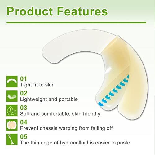 Carbou 20 Pcs Elastic Ostomy Barrier Strips, Hydrocolloid Waterproof Leak