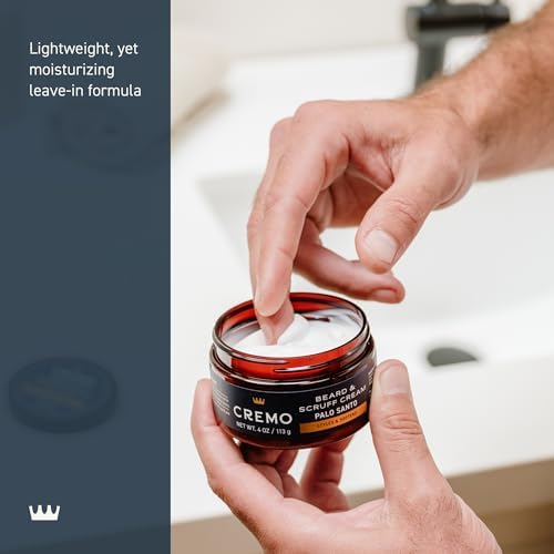 Cremo Beard & Scruff Cream, All Facial Hair, Palo Santo, 4 oz