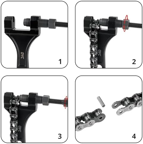 DYC 420 Chain 132 Links with 5 Master Links and Chain Breaker Tool