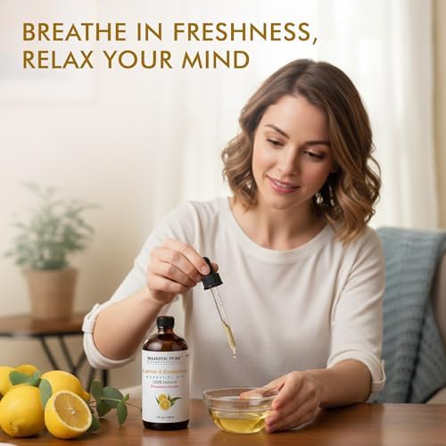 Majestic Pure Lemon Eucalyptus Essential Oil for Diffuser - 4 Fl Oz