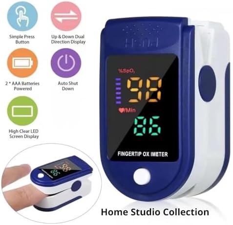 Finger Pulse Oximeter Larger Display Blood Oxygen Monitor with Lanyard