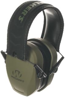 Walker's Razor Slim Passive Earmuffs Ultra Low Profile 27dB NRR Light Weight