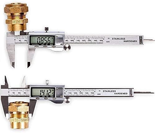 Digital Caliper, Caliper Measuring Tool with Stainless Steel, Electronic Micrometer Caliper with Large LCD Screen, Auto-Off Feature, Inch and Millimeter Conversion (6 Inch/150 mm)