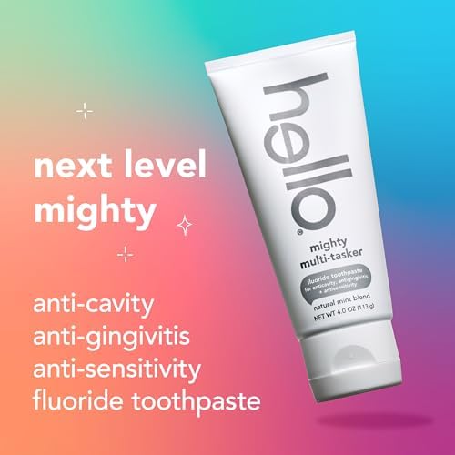 hello 8-in-1 Mighty Multi-Tasker Fluoride Toothpaste, Mint, 2 Pack, 4 oz
