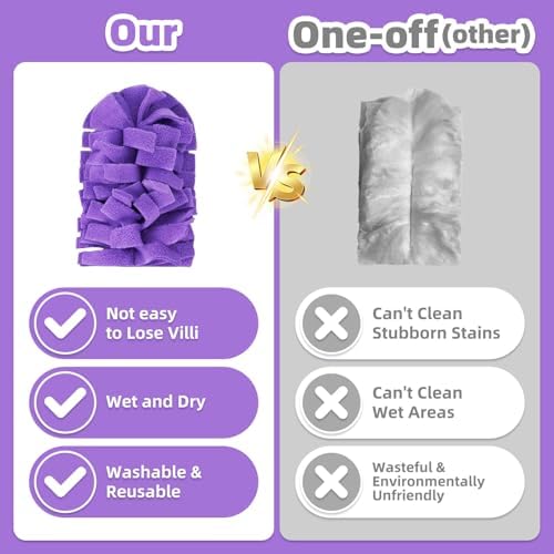 12 PCS Microfiber Reusable Duster Refills for Swiffer Duster