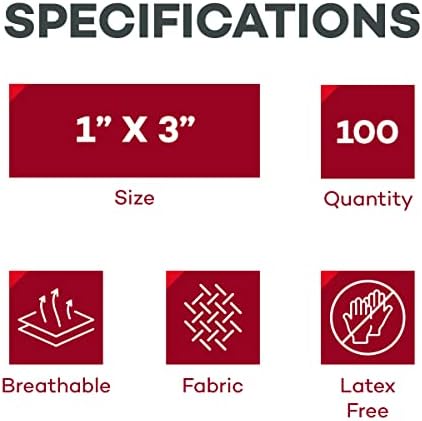 Dealmed Sterile Flexible Fabric Adhesive Bandages - 1x3 in - 100 Count