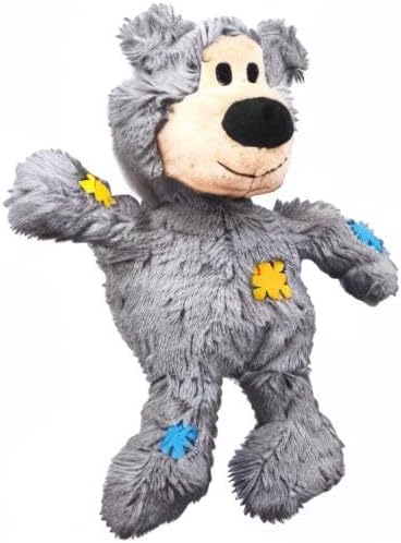 Kong Wild Knots Bear, Knotted Rope Plush Toy, for Medium/Large Dogs | Soft Plush Bear with Internal Knotted Ropes & Minimal Stuffing for Less Mess During Play, Color May Vary