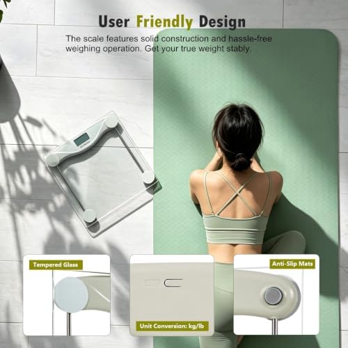 NUTRI FIT Digital Bathroom Scale for Body Weight Precision Weighing Scale