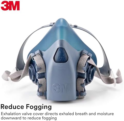 3M Reusable Respirator Half Facepiece 7502, NIOSH, Medium