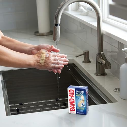 BAND-AID Brand Water Block Flex Adhesive Bandages, All One Size, 20 Count