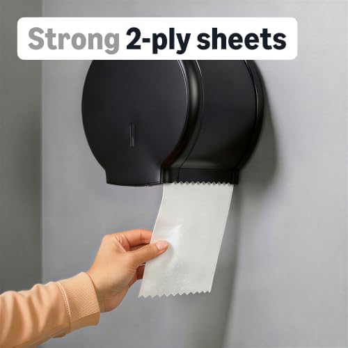 Amazon Basics 2-Ply Ultra Plus Toilet Paper, Bath Tissue, Soft and Strong, Septic Safe, Unscented, 400 Sheets per Roll, 80 Individually Wrapped Rolls for Business Use (Previouly AmazonCommercial)