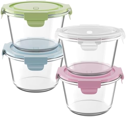 2Cup/16oz Glass Food Storage Containers with Lids, Meal Prep Containers
