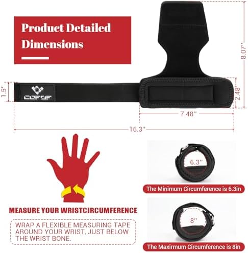Weight Lifting Wrist Strap, Double-Layer Leather for Deadlift Powerlifting