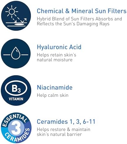 CeraVe Hydrating Sheer Sunscreen SPF 30 with Hyaluronic Acid, 3oz