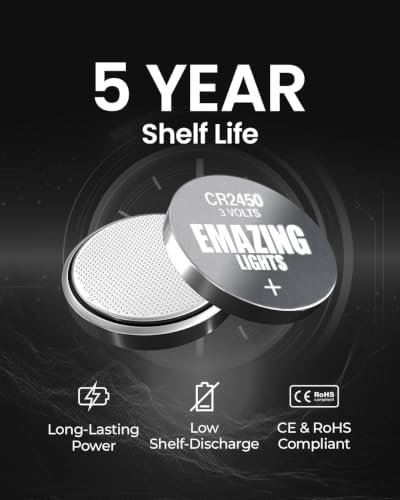 CR2450 3V Lithium Coin Cell Button Battery - Long Lasting Power (20 Pack)