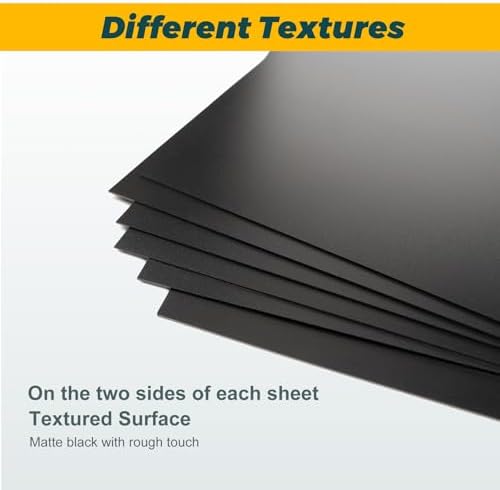 6 Pack Black Plastic Sheet 8x12x0.04 in Flexible High Tensile Plastic Sheets Black Plastic Panel for DIY Materials Handicrafts Home Decoration