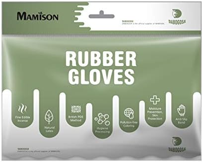 Mamison Rubber Dishwashing Gloves, Non-Slip Kitchen, Pink Medium, 2 Pairs
