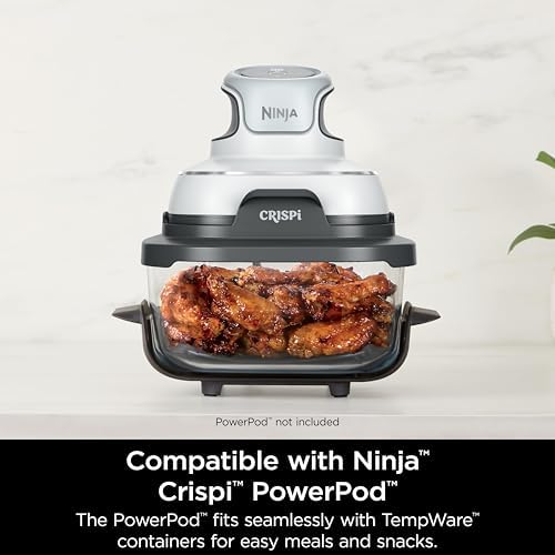 Ninja 4Qt CleanCrisp Glass Container with Storage Lid, Crispi, XSKSFN4QT