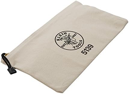 KLEIN TOOLS Zipper Bag, Canvas Tool Pouch with Heavy Duty Brass Zipper Close
