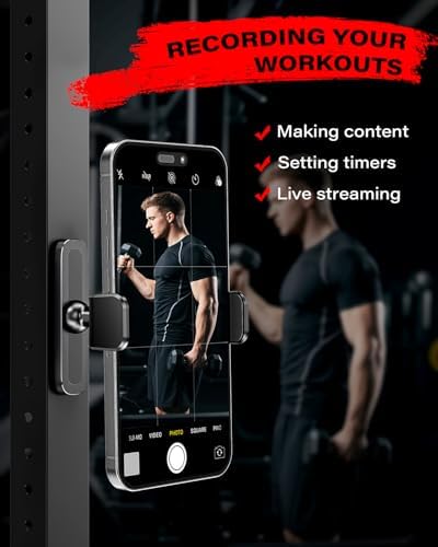 APPS2Car Magnetic Phone Holder for Gym, Alloy Base & Joint for Strong Hold