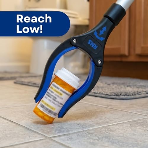RMS 2-Pack 32 Inch Extra Long Grabbers Reachers with Rotating Jaw (Blue)