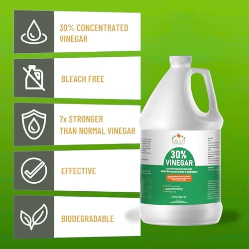 30% Vinegar Concentrated White Vinegar Industrial-Grade (4 Gallon(512 oz))