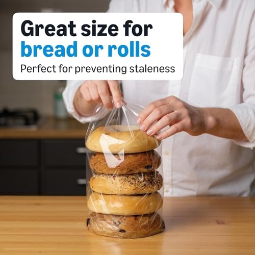 Amazon Basics Twist Tie Storage Bags, Gallon Size, Great for Bread and Rolls, 100 Count