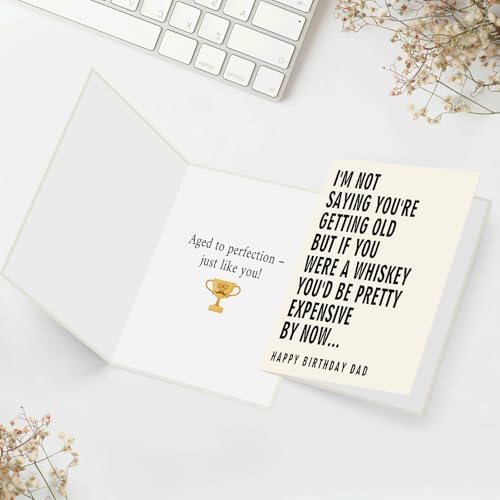 FANCYLUCKY Funny Birthday Card Gift for Dad from Son Daughter