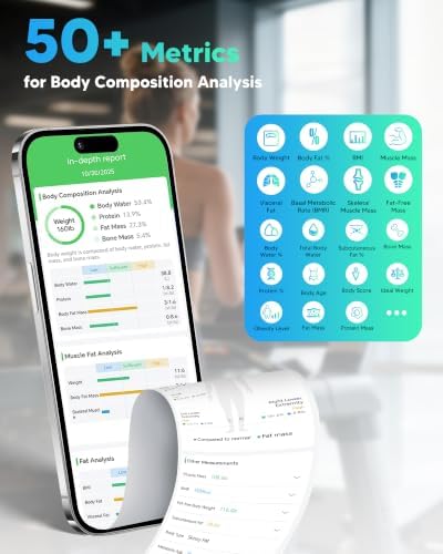 arboleaf Smart Scale for Body Weight, Dual-Frequency 8-Electrode BIA