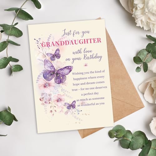 Granddaughter Birthday Card, Birthday Card Gift for Granddaughter