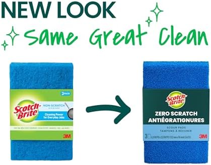 Scotch-Brite Zero Scratch Scouring Pad, 3 Pack