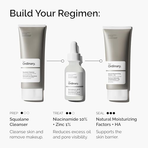 The Ordinary Niacinamide 10% + Zinc 1%, Smoothing Serum for Blemish-Prone Skin