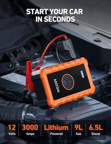 AstroAI S8 Air 3000A Jump Starter with Air Compressor, 12V Jump Box