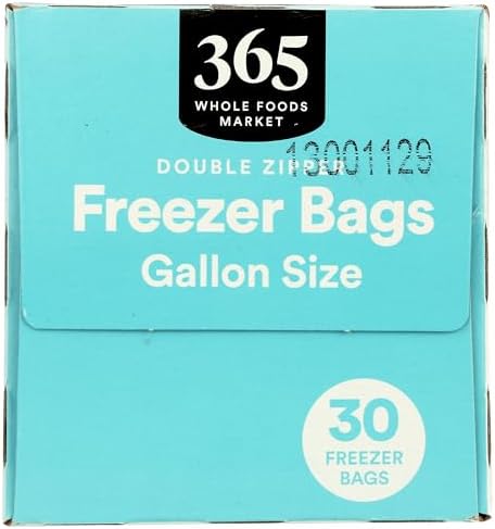 365 by Whole Foods Market, Gallon Size Freezer Bags, Double Zipper, 30 Count