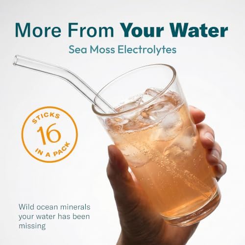 TrueSeaMoss Electrolytes Powder Concentrate Packets – 16 Stickpacks – Hydration Powder with Sea Moss and Potassium – No Sugar Drinks – Variety Pack