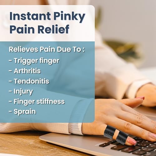 Pinky Finger Splint (2 Pack) Trigger Finger Pinky Splint for Pain Relief