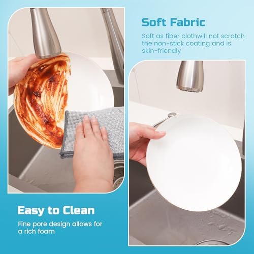 Forggon Non Scratch Wire Dishcloth,New Upgrade 3-Layer,12pcs,7.08"X8.86"