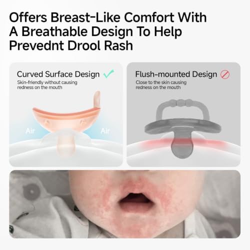 Garkoko Breast-Like Baby Pacifier for Newborns Breastfed Babies 0-6 Months