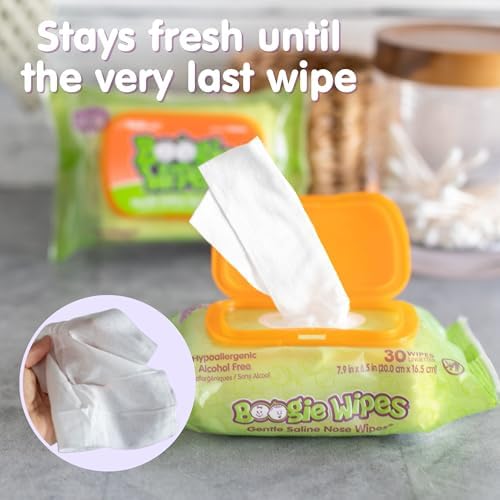Boogie Saline Nose Wipes Fresh Scent - 45 Count