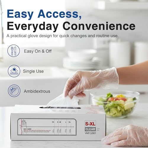Schneider Medical Vinyl Exam Disposable Gloves Latex Free